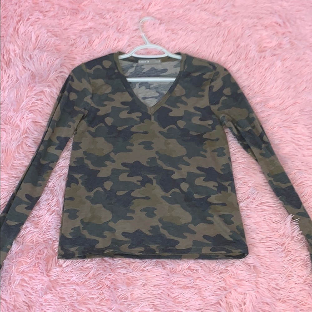 Camo V neck